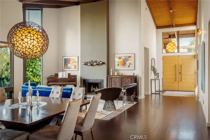 Dining room towards living room, room and entry