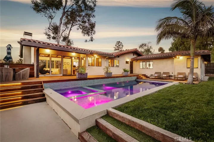 Pool area at Sunset