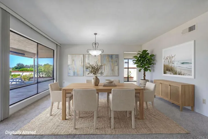 Virtually staged dining room~