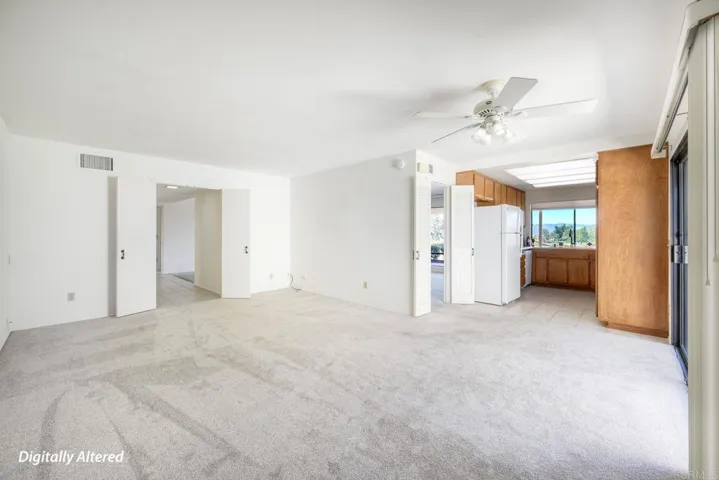 Family room with view into kitchen~