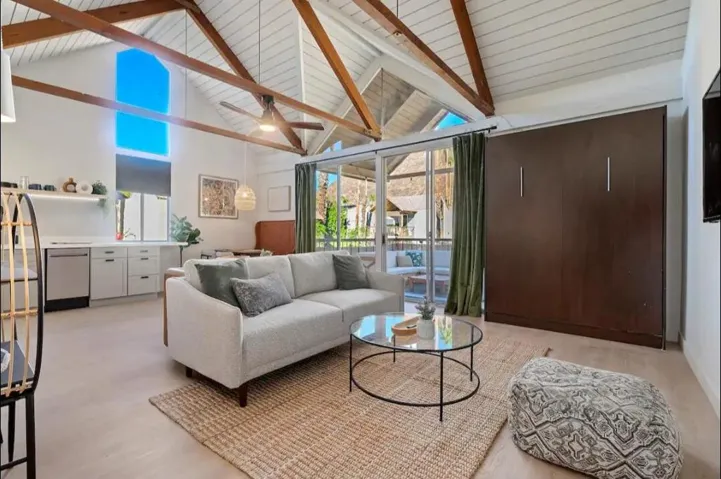 living area with murphy bed 1