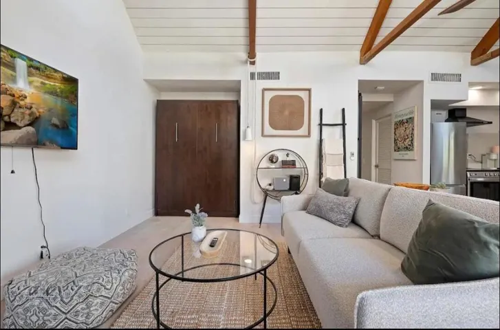living area with murphy bed 2
