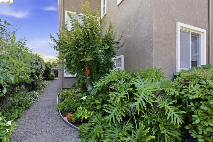Stucco exterior featuring multiple windows with white trim