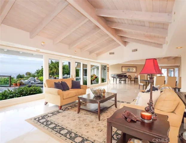 Formal Living Room Looking Out to Pool & View