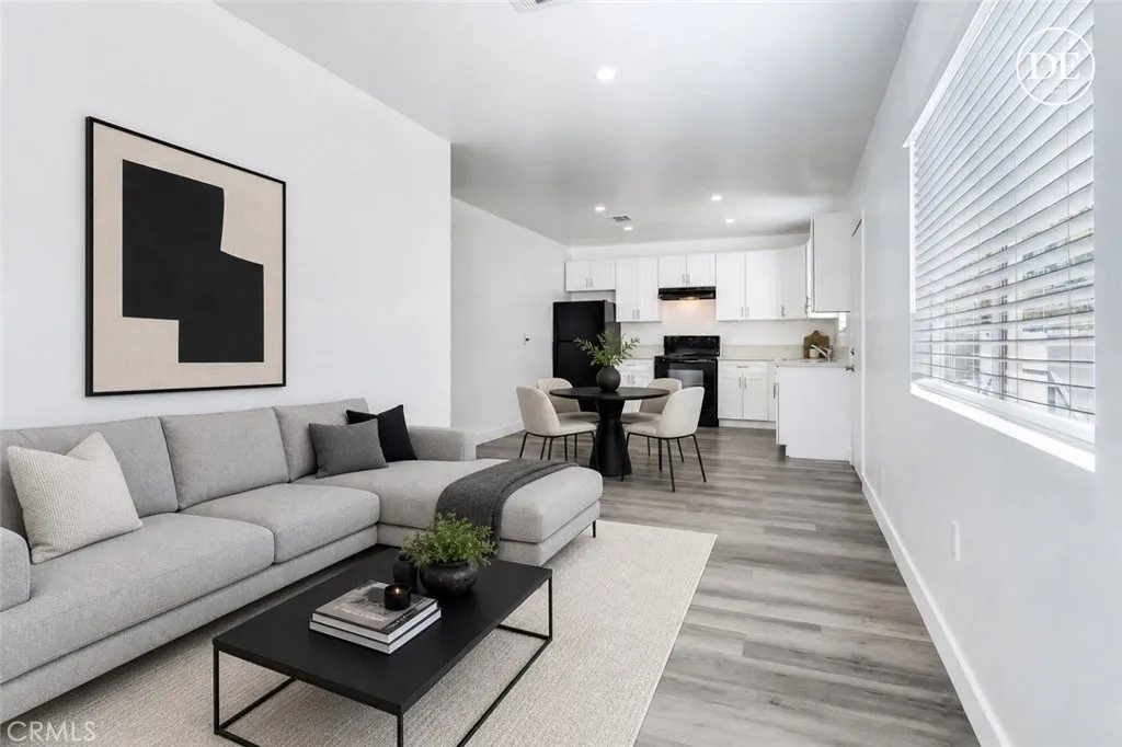 ADU Living Room and kitchen virtual staging