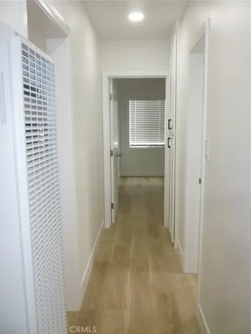 Another view of the hallway with the new wall heater.