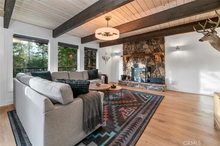 Complete remodel: Living Room, Queen Sleeper Sofa, comes with all furnishing, games and decor, tongue and grove ceiling, exposed beams