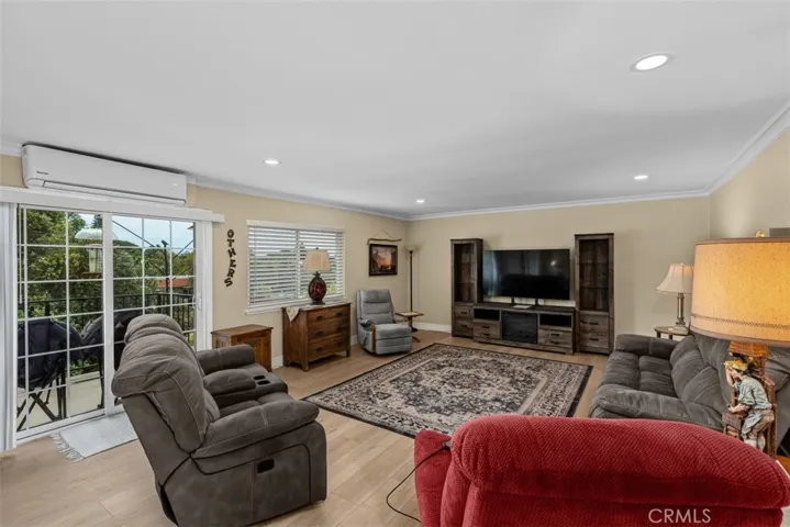 Living room with entertainment center