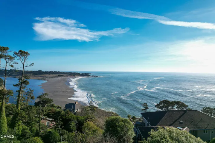 drone Gualala river beach ocean