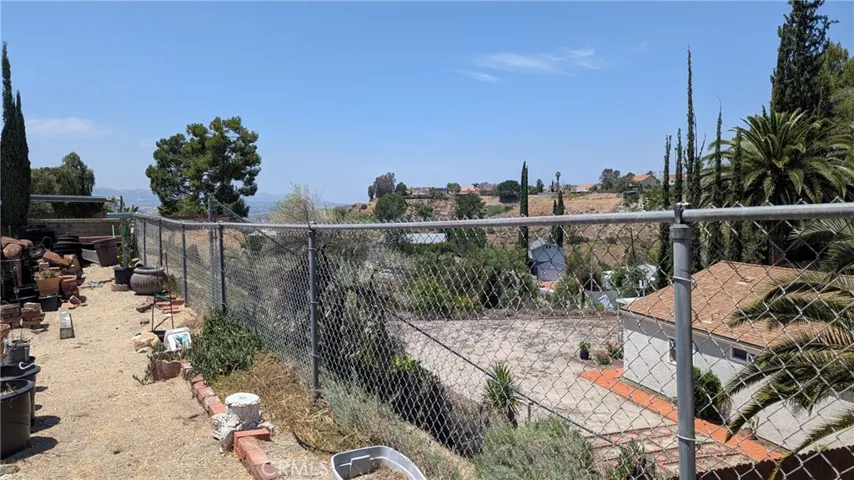 Backyard looking over back fence