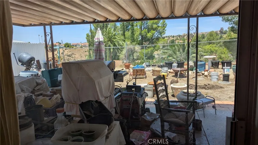 View from Dining Living area to backyard
