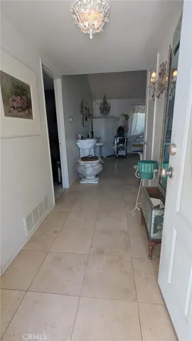 Entrance through front door