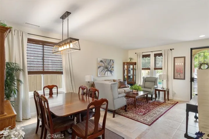 Eating area looking into family room