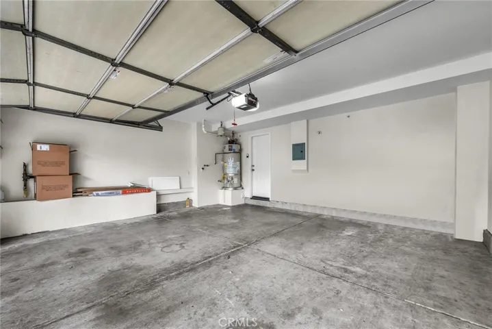 Garage with laundry.