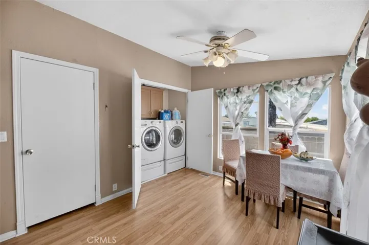Dining area and Laundry area.
