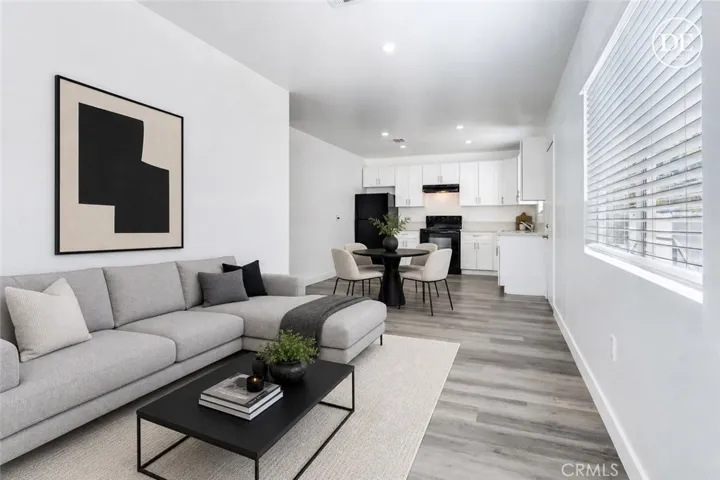 ADU Living Room and kitchen virtual staging