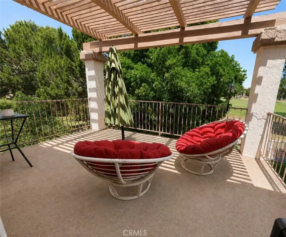 Backyard covered patio area
