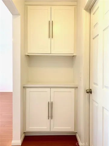 Storage cabinets in hallway