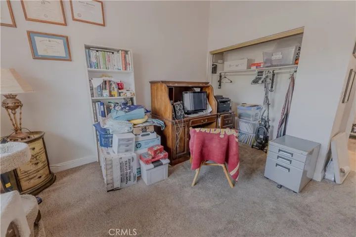 Second bedroom has been set up as an office