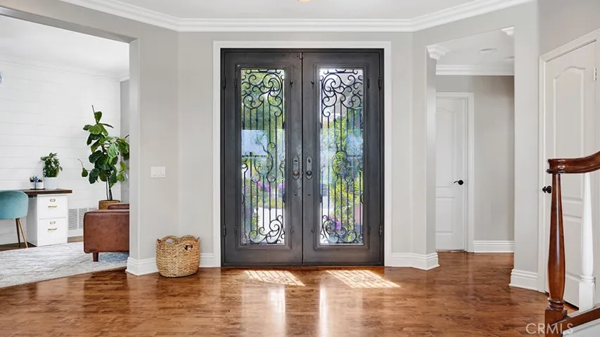Grand entrance beyond custom entry doors.