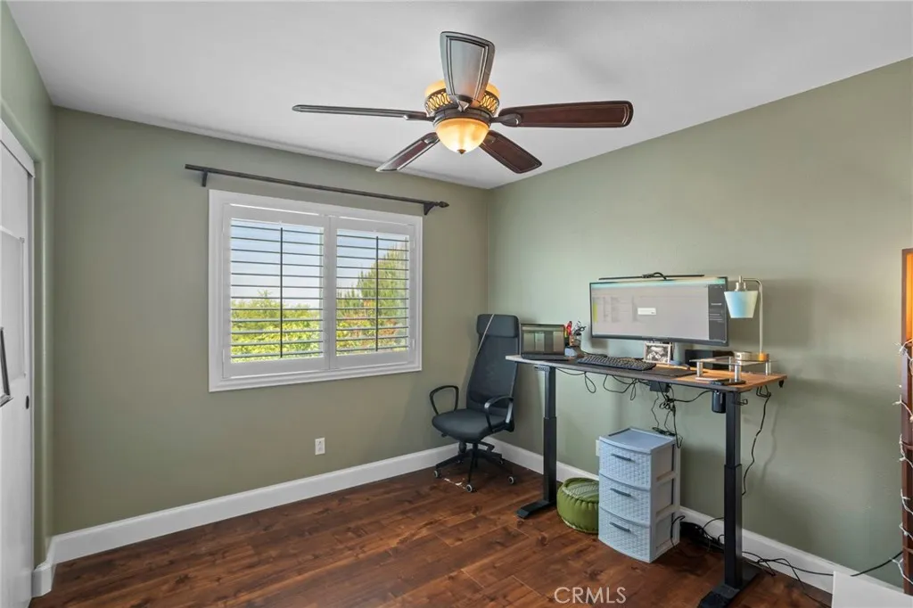 Flexible space is ideal for a home office, study, or guest bedroom