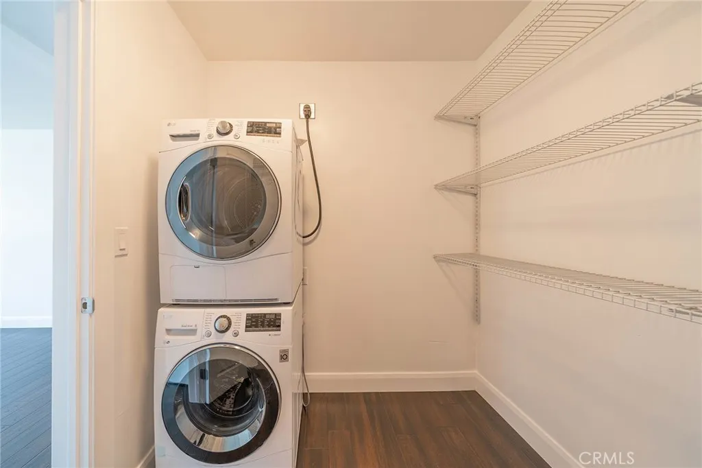 In closet washer dryers in each unit