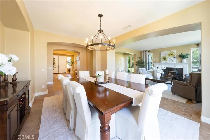 Formal Dining room view into the formal living