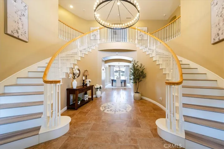 Entry with dual staircases