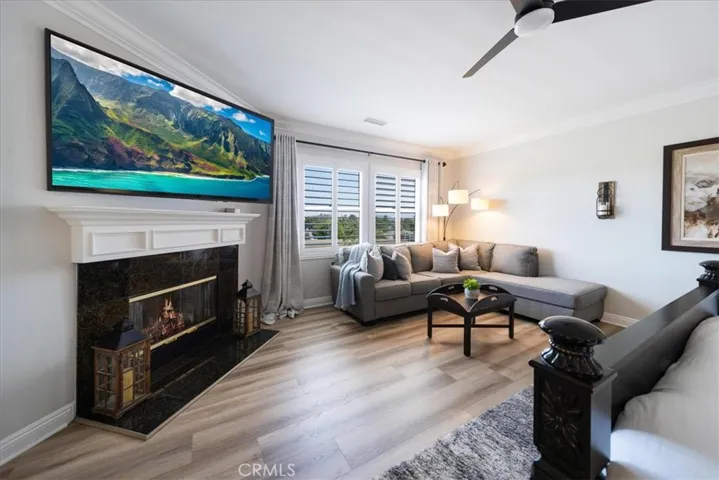Master bedroom with fireplace