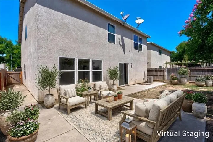 back yard virtually staged