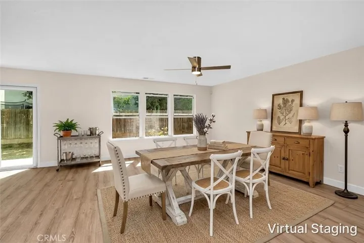 dining area virtually staged