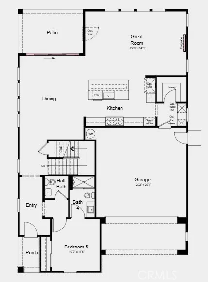 Additional Highlights Include: Exterior deck with single french door, stacking sliding glass door at great room, and electric fireplace.