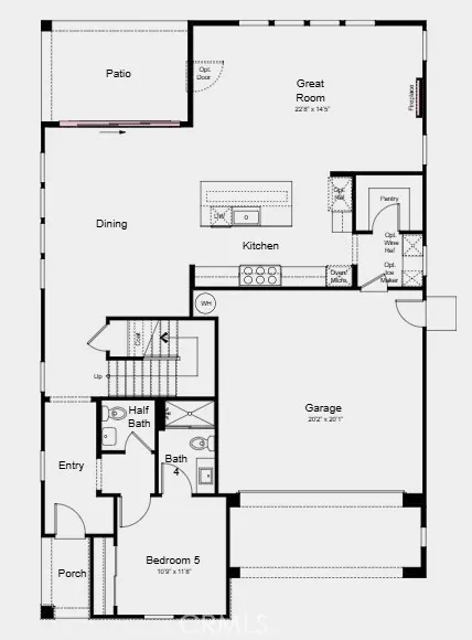 Additional Highlights Include: Exterior deck with single french door, stacking sliding glass door at great room, and electric fireplace.