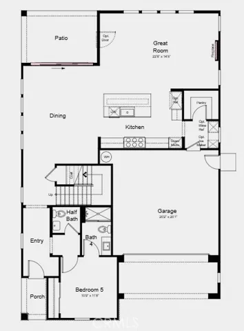 Additional Highlights Include: Exterior deck with single french door, stacking sliding glass door at great room, and electric fireplace.