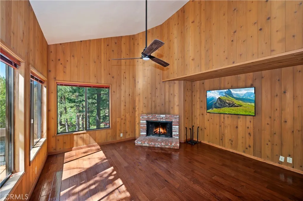 Original photo altered, fire in fireplace