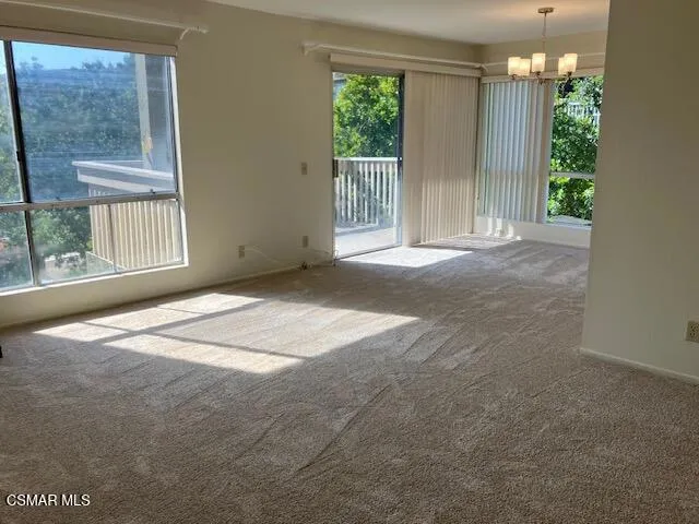 Wall of windows with views.