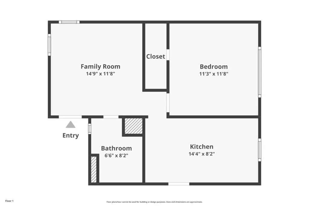 Back Unit 1 Bed, 1 Bath with back yard