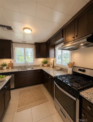 virtually staged kitchen