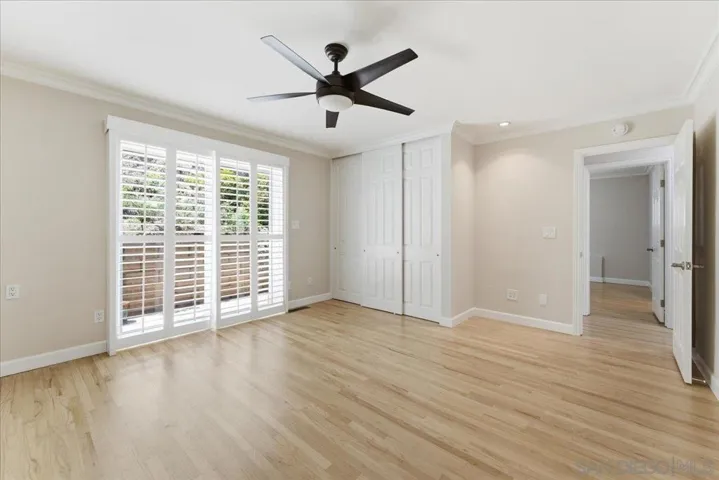 Slider offers access to backyard private patio.