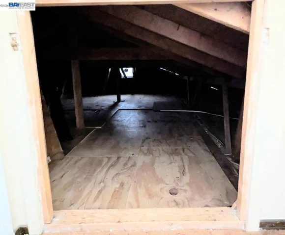 Large attic off master bedroom
