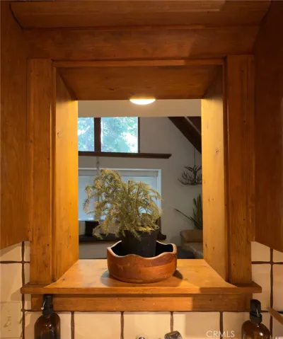 Kitchen window into living