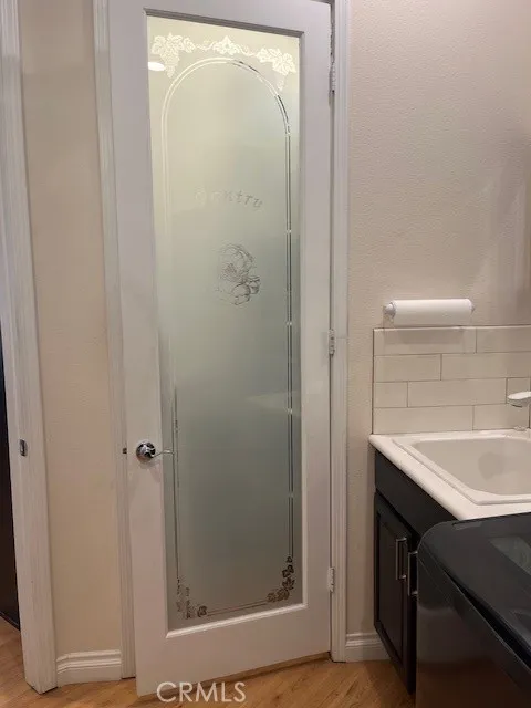 Custom Etched Pantry Door