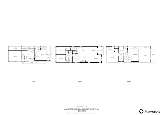 Floorplan including all three levels