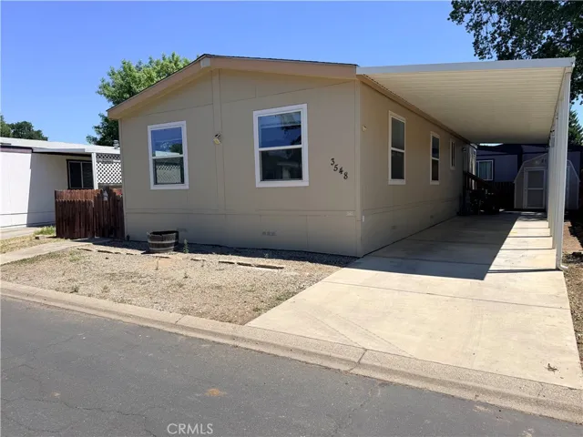 Front looking at carport.