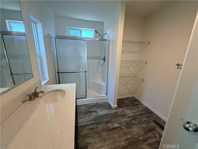 Shower and closet in Master bath