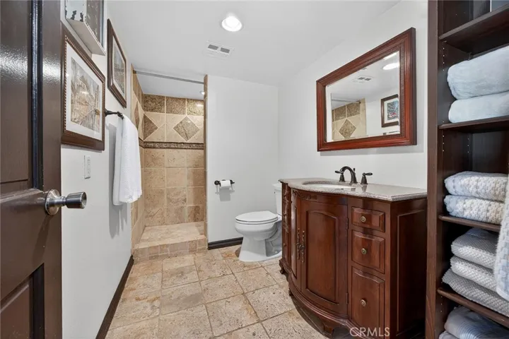 Downstairs Bathroom with walk-in shower