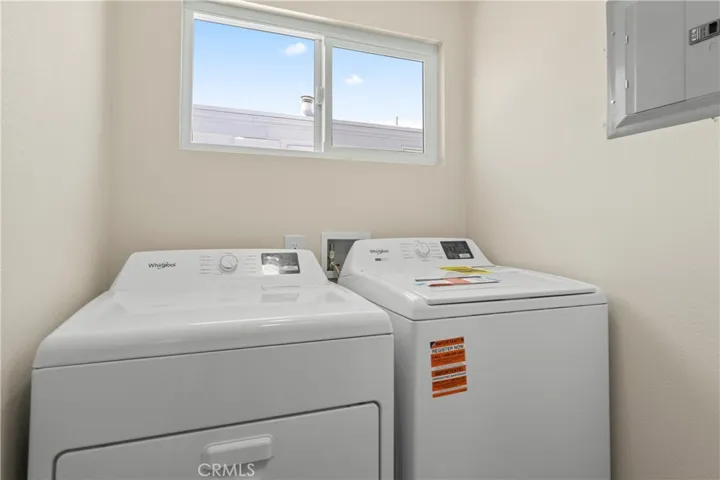 Laundry area, New washer & Dryer