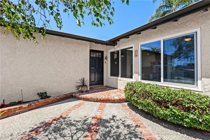 Entryway with large front patio.