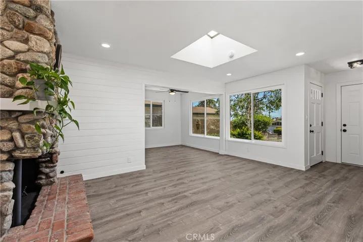 Living area looking to dining area.