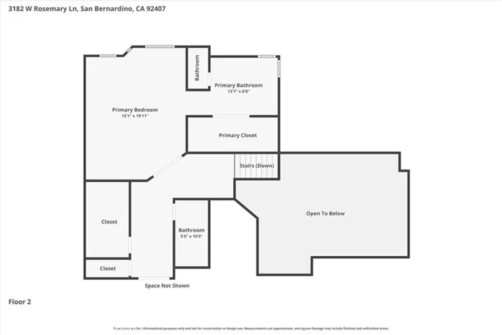 Floor plan 2nd storym rooms labeled “closet” are actually full size bedrooms. 4 total upstairs